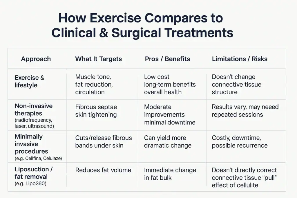 Sculpting Your Bum: Can Toning Exercises Really Reduce Cellulite? 2 How exercise compares to treatments from Lipo 360 Cranleigh
